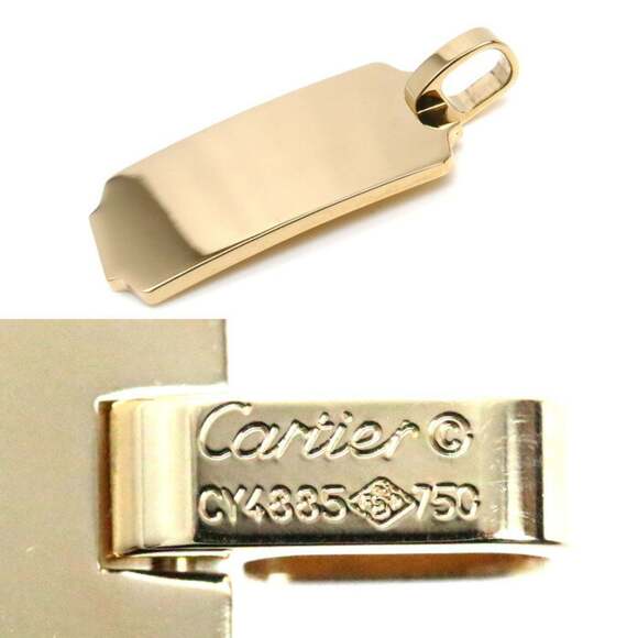 CARTIER 18K Yellow Gold Santos-Dumont Pendant Top B3016600 12.7g Women's - Picture 4 of 5